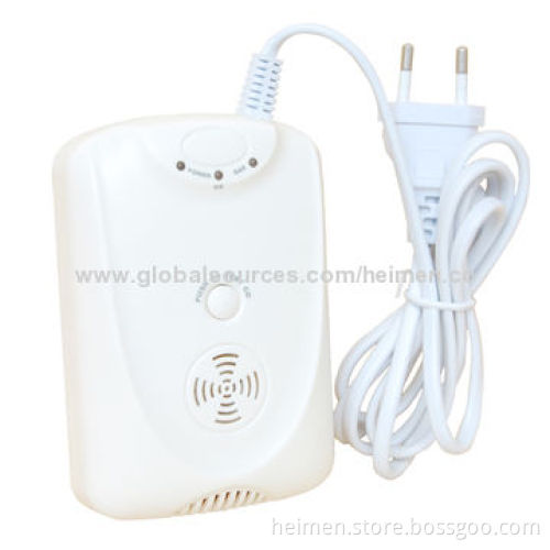 100-240V AC Dual-sensor Gas and CO Independent Alarm with 9V Rechargeable Backup Battery